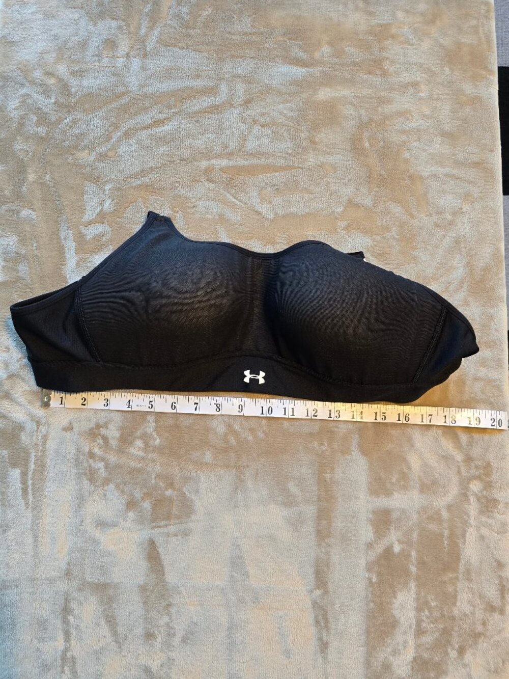 UA Infinity Mid Impact Covered Sports Bra Black Multi-Strap Size Large